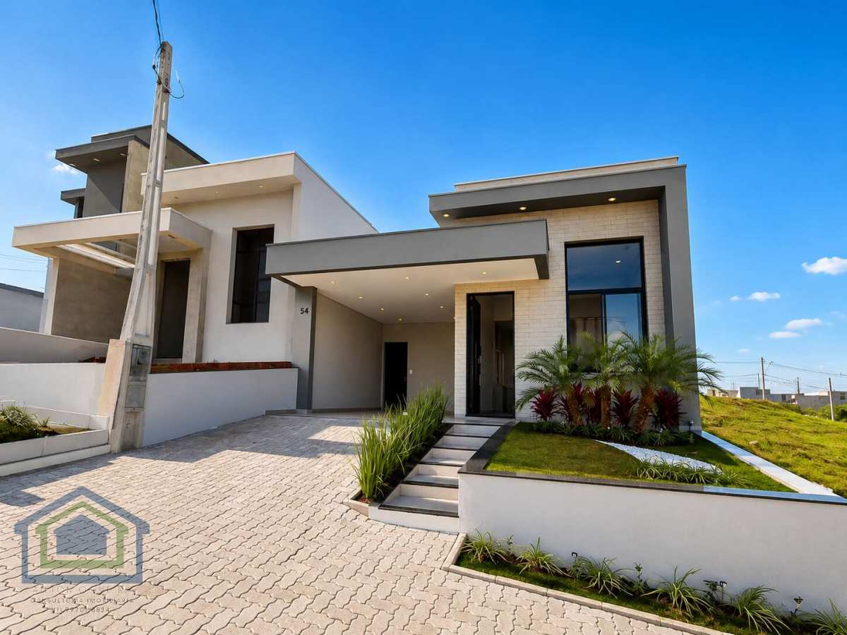 Linda Casa Alto Padrão com 121,52m² de Área Construída, Terreno de 200m², com Muito Verde no Condomínio Reserva dos Ipês em Boituva - SP. - Casarely Imóveis