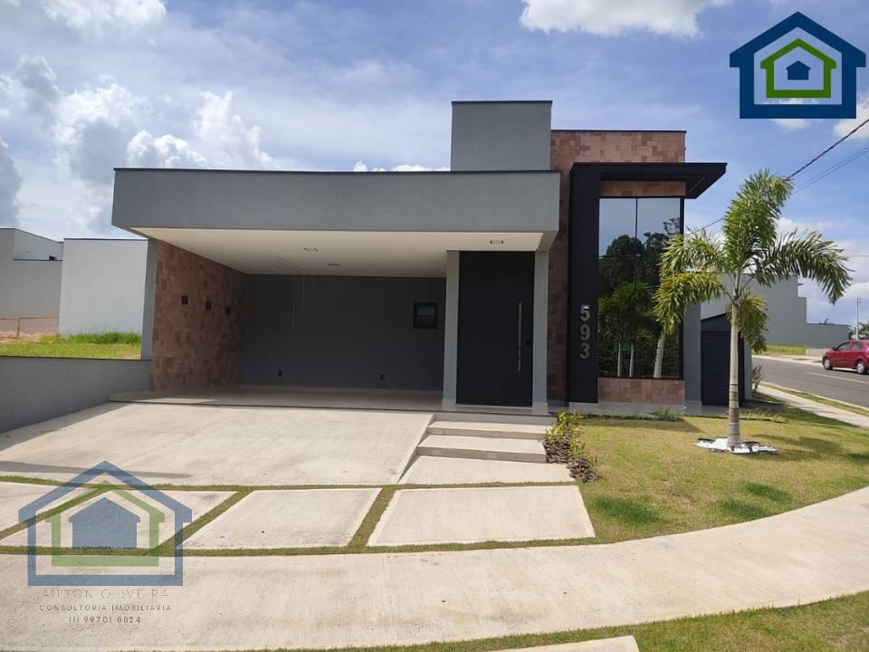 Linda Casa Térrea de 133m² de Área Construída e Terreno 239m² à venda no excelente Condomínio Fechado Gran Reserve em Indaiatuba- SP. - Casarely Imóveis