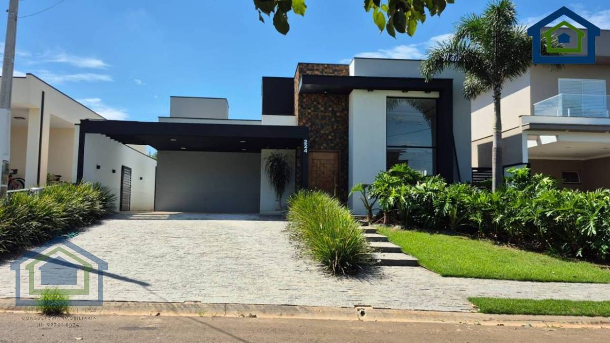 Linda Casa Térrea de 204m2, e Terreno 420m2, em Condomínio Fechado Solares Resort em Boituva- SP. - Casarely Imóveis