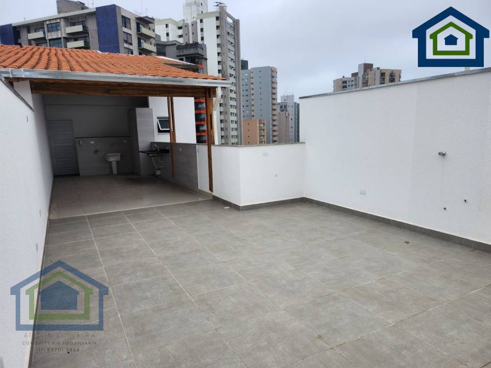 Linda Cobertura á venda de 144m² com 03 Dormitórios Sendo 01 Suíte, na Vila Assunção - Santo André - SP. - Casarely Imóveis