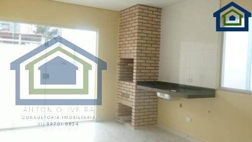 Linda Cobertura á venda de 200m² com 03 Dormitórios Sendo 01 Suíte, no Bairro Campestre - Santo André - SP. - Casarely Imóveis